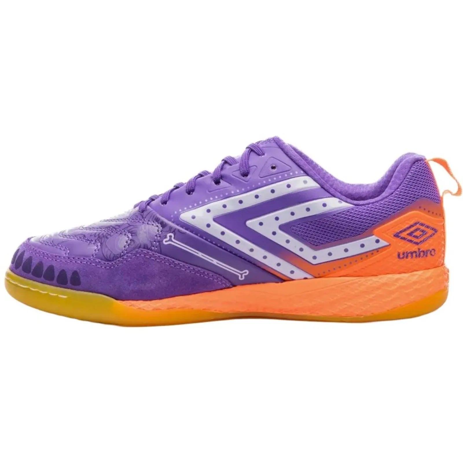 Chuteira Umbro Pro 5 Bump Día de Los Muertos Futsal Roxa