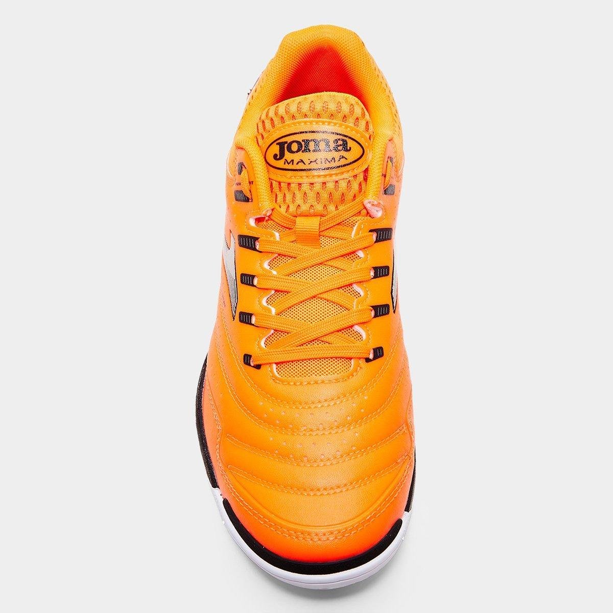 Chuteira Futsal Joma Maxima Unissex – Laranja+Preto